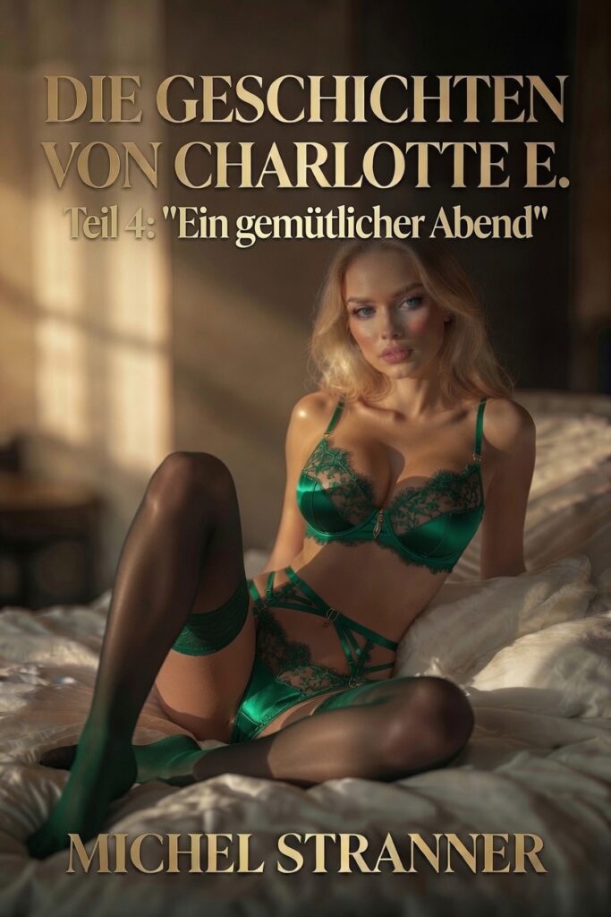 Blonde Frau in Korsett und Nylons zur Foodplay Geschichte Ein gemütlicher Abend